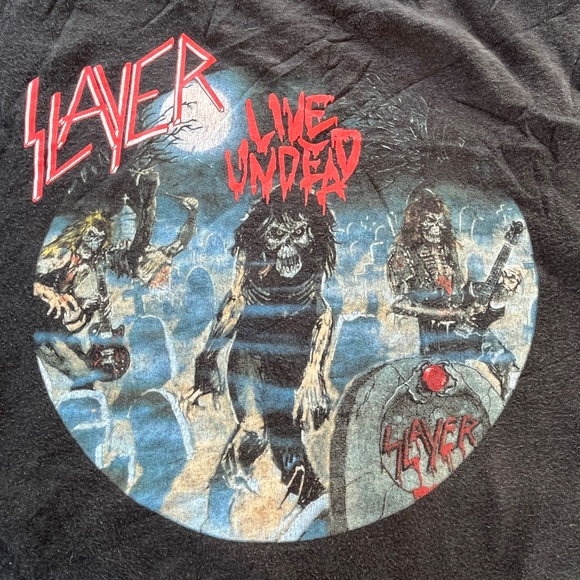 Vintage Slayer live undead black tshirt - Picture 3 of 5